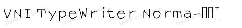 VNI TypeWriter Norma字体转换